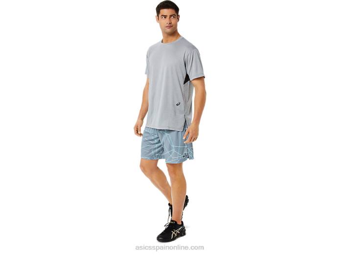 top de manga corta con estampado gel-cool para hombre Asics 4L681421 brezo de yeso