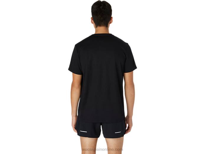 top de manga corta con logo estampado Asics 4L681761 rendimiento negro