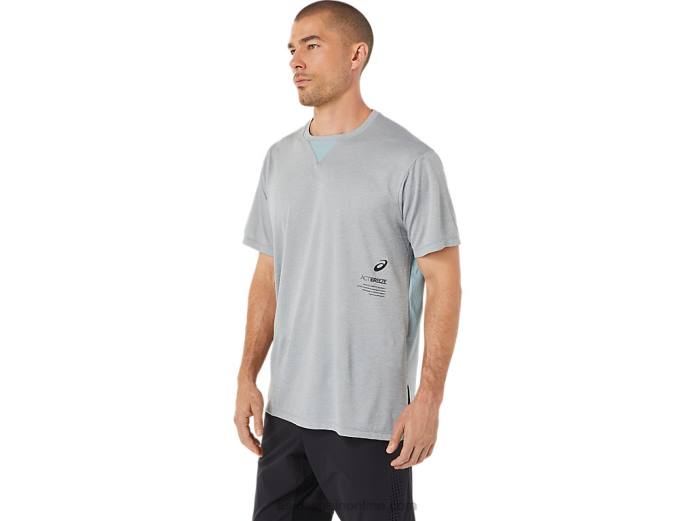 top de manga corta de jacquard actibreeze para hombre Asics 4L681515 brezo de yeso