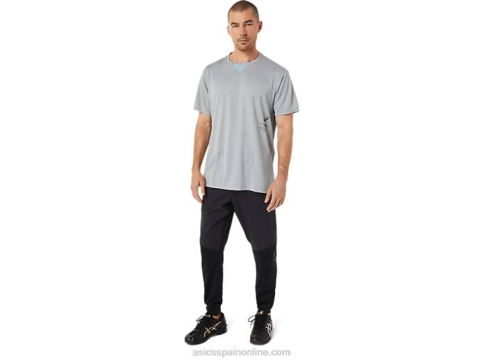 top de manga corta de jacquard actibreeze para hombre Asics 4L681515 brezo de yeso
