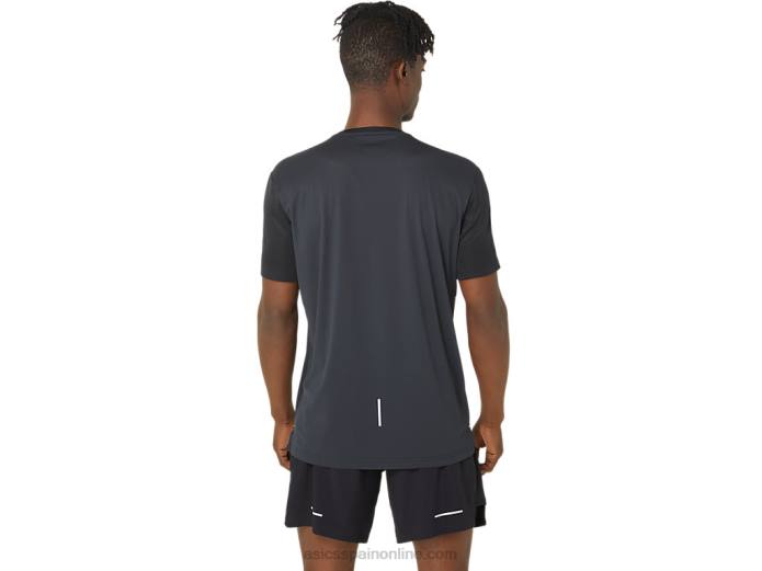 top de manga corta de malla lite-show Asics 4L68120 rendimiento negro
