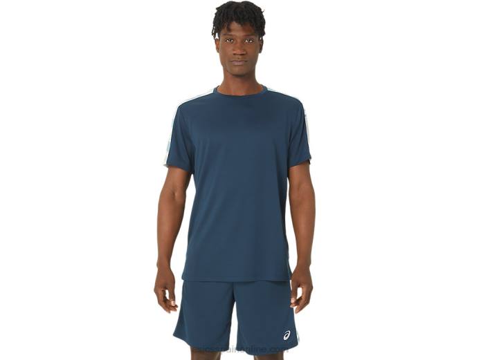 top de manga corta en bloque Asics 4L6866 azul francés/tono polar