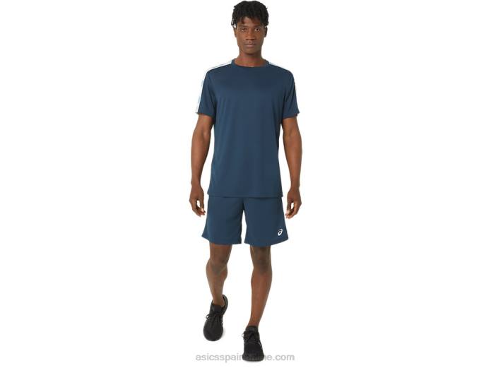 top de manga corta en bloque Asics 4L6866 azul francés/tono polar