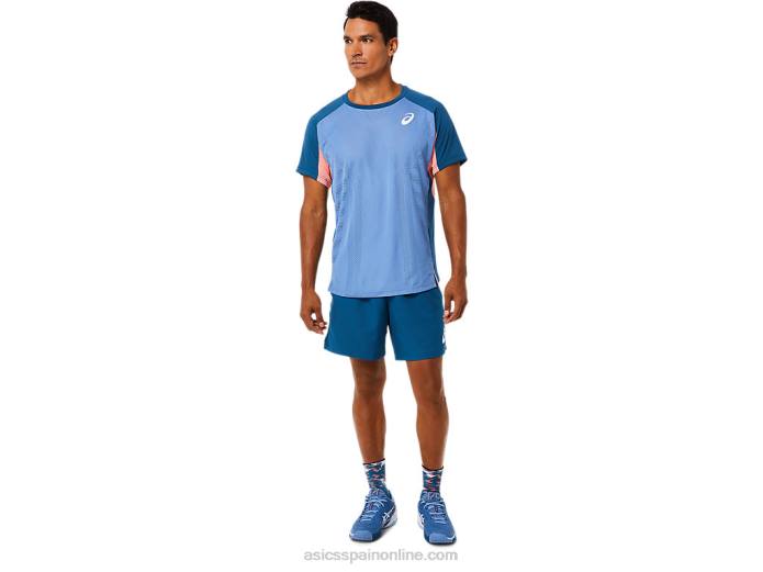 top de manga corta para hombre Asics 4L681509 índigo claro