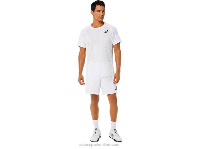 top de manga corta para hombre Asics 4L681522 blanco brillante