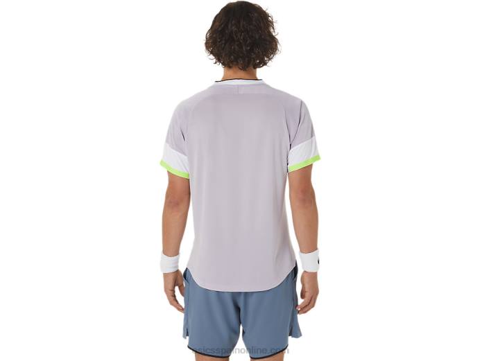 top de manga corta para hombre Asics 4L68441 violeta anochecer/cielo suave