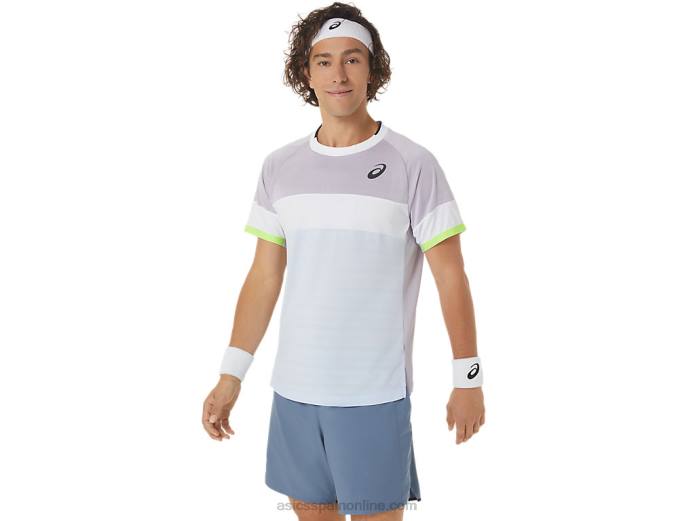 top de manga corta para hombre Asics 4L68441 violeta anochecer/cielo suave