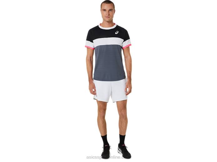 top de manga corta para hombre Asics 4L68454 negro rendimiento/gris portador