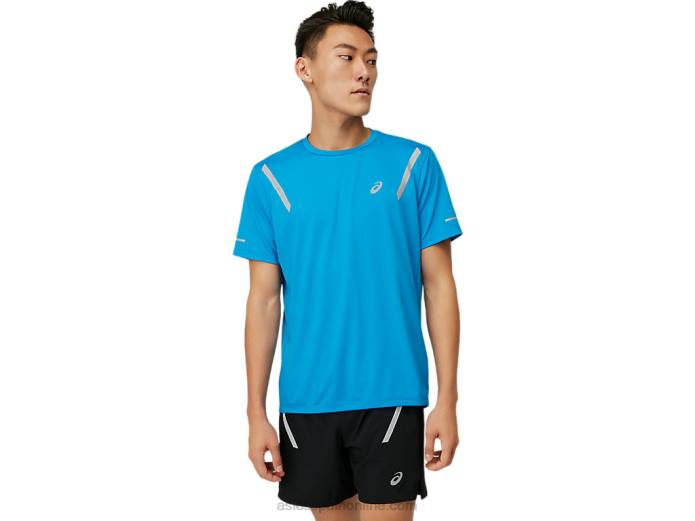 top de manga corta para hombre lite-show Asics 4L681674 azul eléctrico