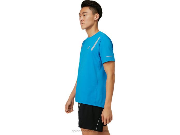 top de manga corta para hombre lite-show Asics 4L681674 azul eléctrico