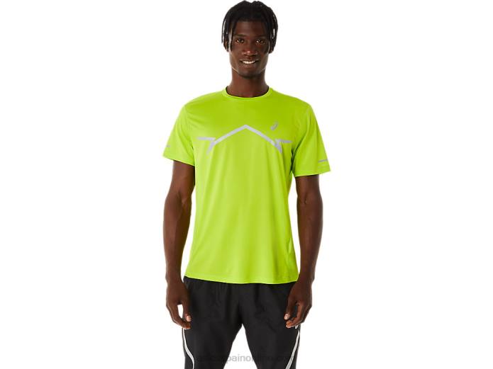 top de manga corta para hombre lite-show Asics 4L68218 cáscara de limón