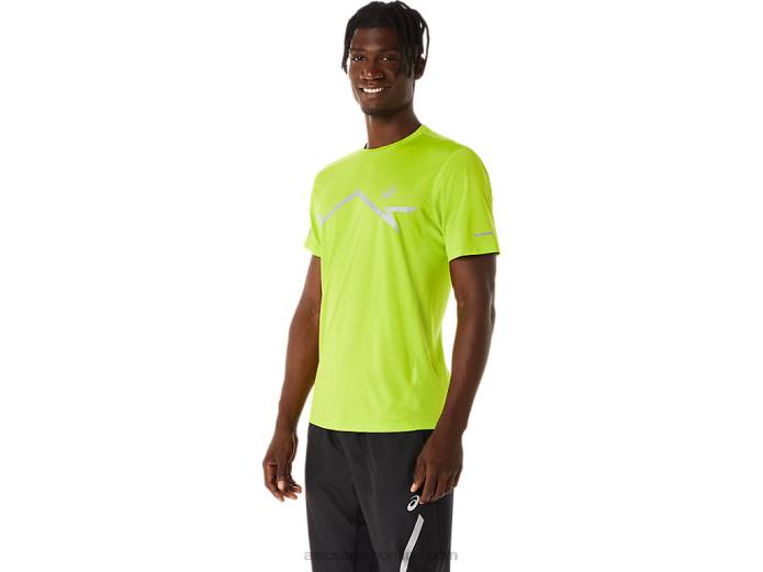 top de manga corta para hombre lite-show Asics 4L68218 cáscara de limón