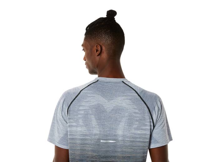 top de manga corta sin costuras para hombre Asics 4L681127 negro rendimiento/gris portador