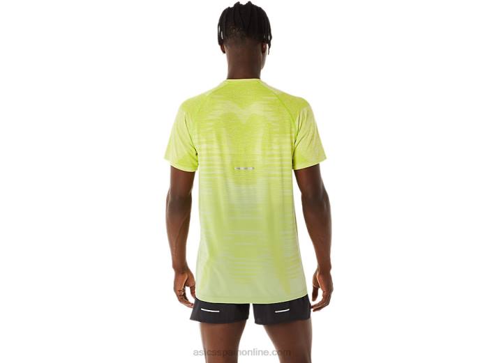 top de manga corta sin costuras para hombre Asics 4L6827 salvia ligera/ralladura de lima