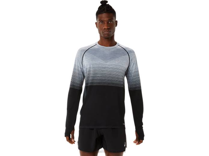 top de manga larga sin costuras para hombre Asics 4L681073 negro rendimiento/gris portador