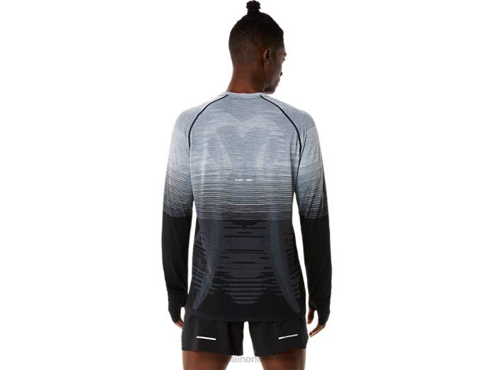 top de manga larga sin costuras para hombre Asics 4L681073 negro rendimiento/gris portador