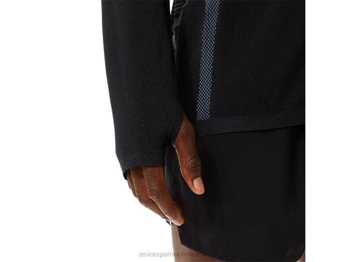 top de manga larga sin costuras para hombre Asics 4L681073 negro rendimiento/gris portador