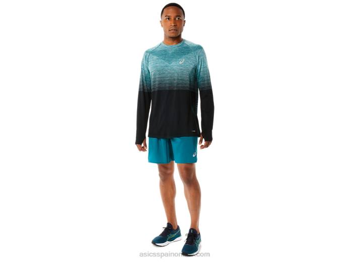 top de manga larga sin costuras para hombre Asics 4L68862 pino terciopelo/negro rendimiento
