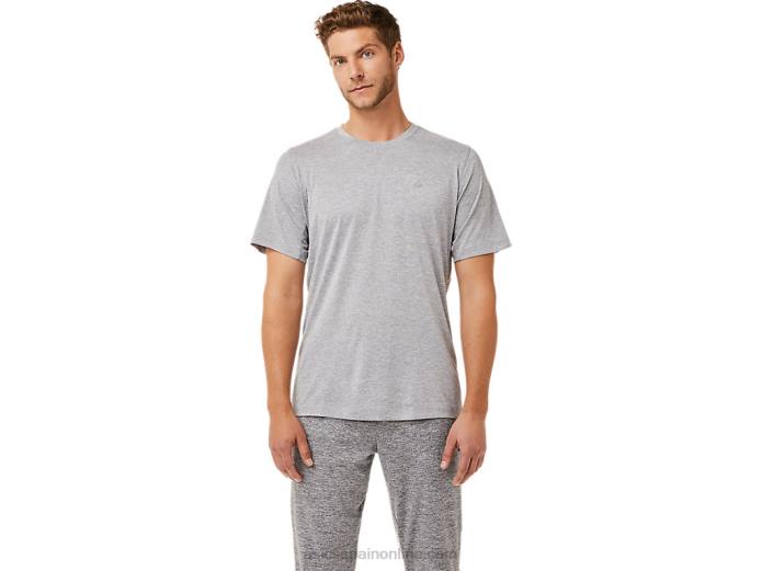 top de rendimiento de manga corta para hombre Asics 4L682040 yeso