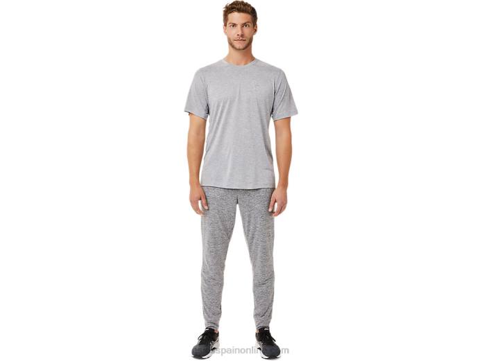 top de rendimiento de manga corta para hombre Asics 4L682040 yeso