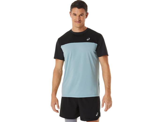 top manga corta carrera hombre Asics 4L681028 rendimiento negro/acero ligero