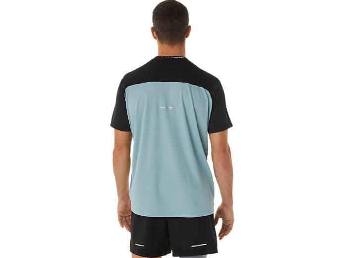 top manga corta carrera hombre Asics 4L681028 rendimiento negro/acero ligero