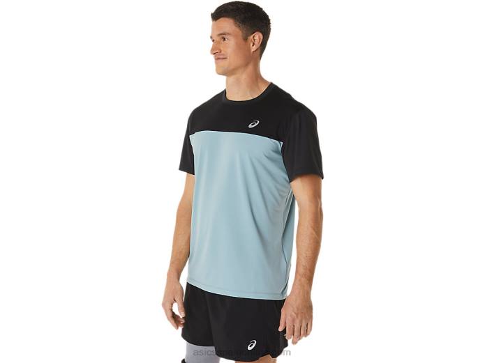 top manga corta carrera hombre Asics 4L681028 rendimiento negro/acero ligero