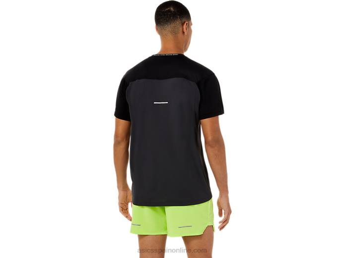 top manga corta carrera hombre Asics 4L681396 rendimiento negro/gris grafito