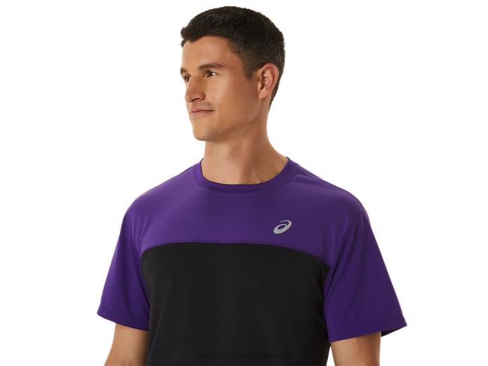 top manga corta carrera hombre Asics 4L68891 mermelada de uva/negro rendimiento