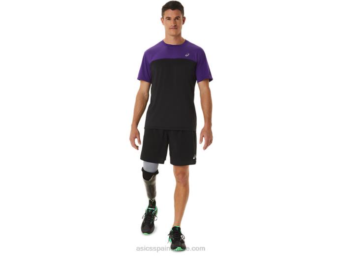 top manga corta carrera hombre Asics 4L68891 mermelada de uva/negro rendimiento