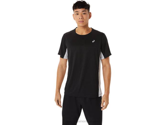 tren de hombre sana manga corta Asics 4L681356 rendimiento negro/hoja de roca