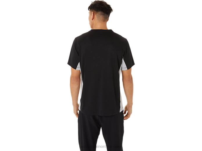 tren de hombre sana manga corta Asics 4L681356 rendimiento negro/hoja de roca