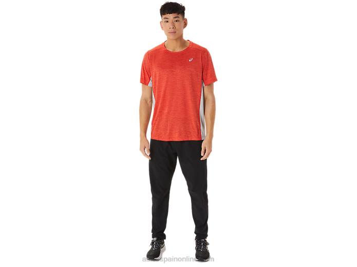 tren de hombre sana manga corta Asics 4L681357 rojo fuego/gris piedmont