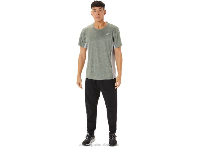 tren de hombre sana manga corta Asics 4L681413 verde liquen/gris piedmont