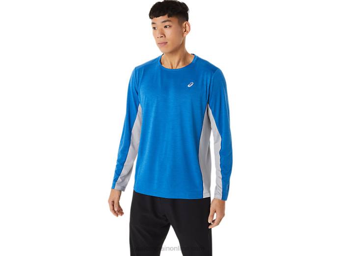 tren de hombre sana manga larga Asics 4L681412 lago drive/gris piedmont