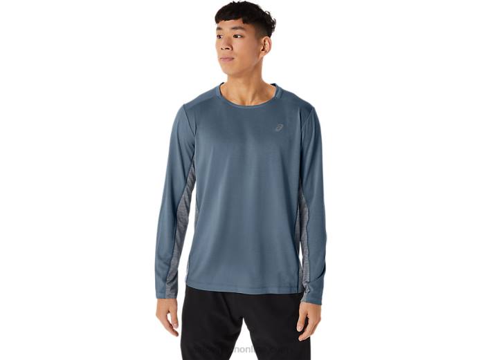 tren de hombre sana manga larga Asics 4L68200 azul acero/chaquetón