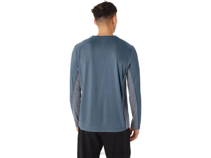 tren de hombre sana manga larga Asics 4L68200 azul acero/chaquetón