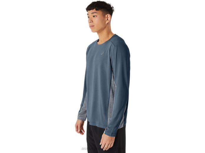 tren de hombre sana manga larga Asics 4L68200 azul acero/chaquetón