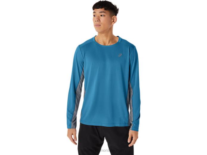tren de hombre sana manga larga Asics 4L68222 isla azul/hoja de roca