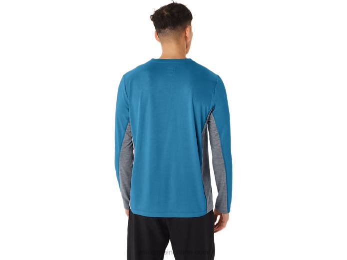 tren de hombre sana manga larga Asics 4L68222 isla azul/hoja de roca