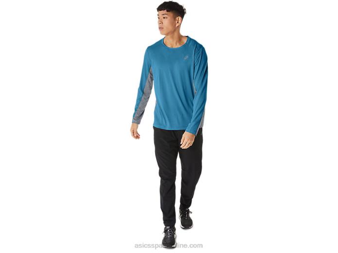 tren de hombre sana manga larga Asics 4L68222 isla azul/hoja de roca