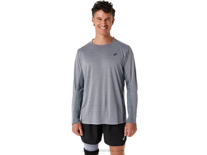 tren de hombre sana manga larga Asics 4L68596 yeso/metrópolis