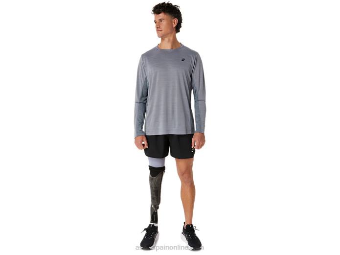 tren de hombre sana manga larga Asics 4L68596 yeso/metrópolis