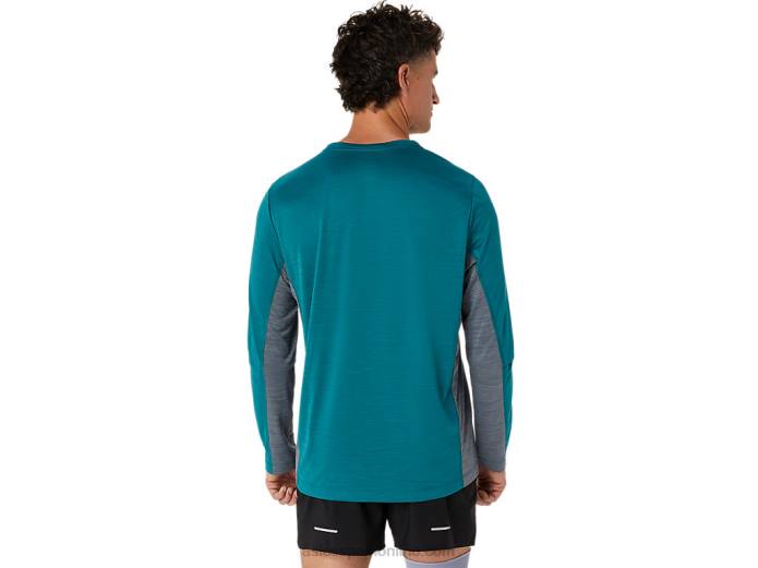 tren de hombre sana manga larga Asics 4L68618 pino terciopelo/metrópolis