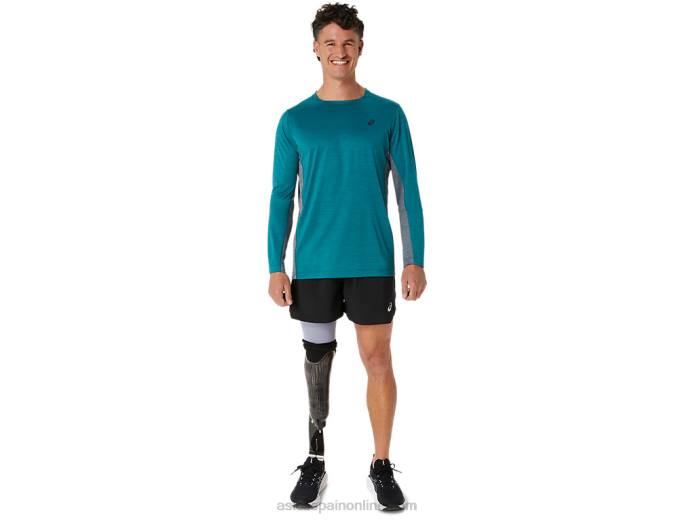 tren de hombre sana manga larga Asics 4L68618 pino terciopelo/metrópolis