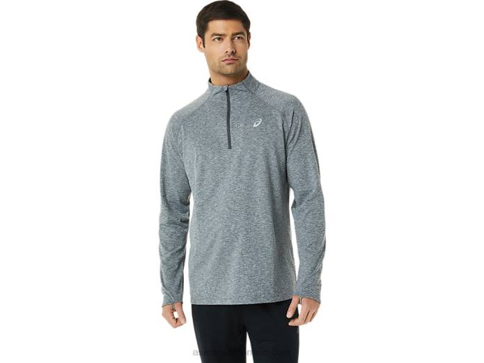tren hombre sana 1/2 zip Asics 4L681414 brezo gris oscuro