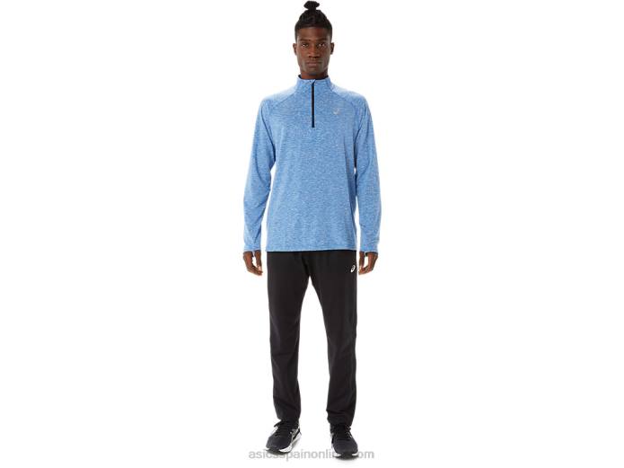 tren hombre sana 1/2 zip Asics 4L681470 lago drive brezo/azul francés