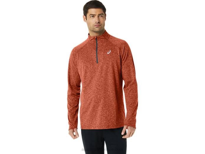tren hombre sana 1/2 zip Asics 4L68194 especias latte brezo