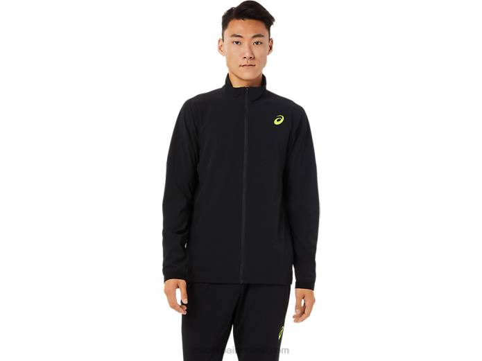 chamarra de tejido elástico para hombre Asics 4L681450 rendimiento negro
