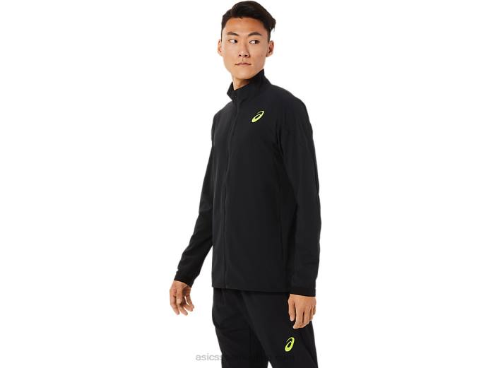 chamarra de tejido elástico para hombre Asics 4L681450 rendimiento negro